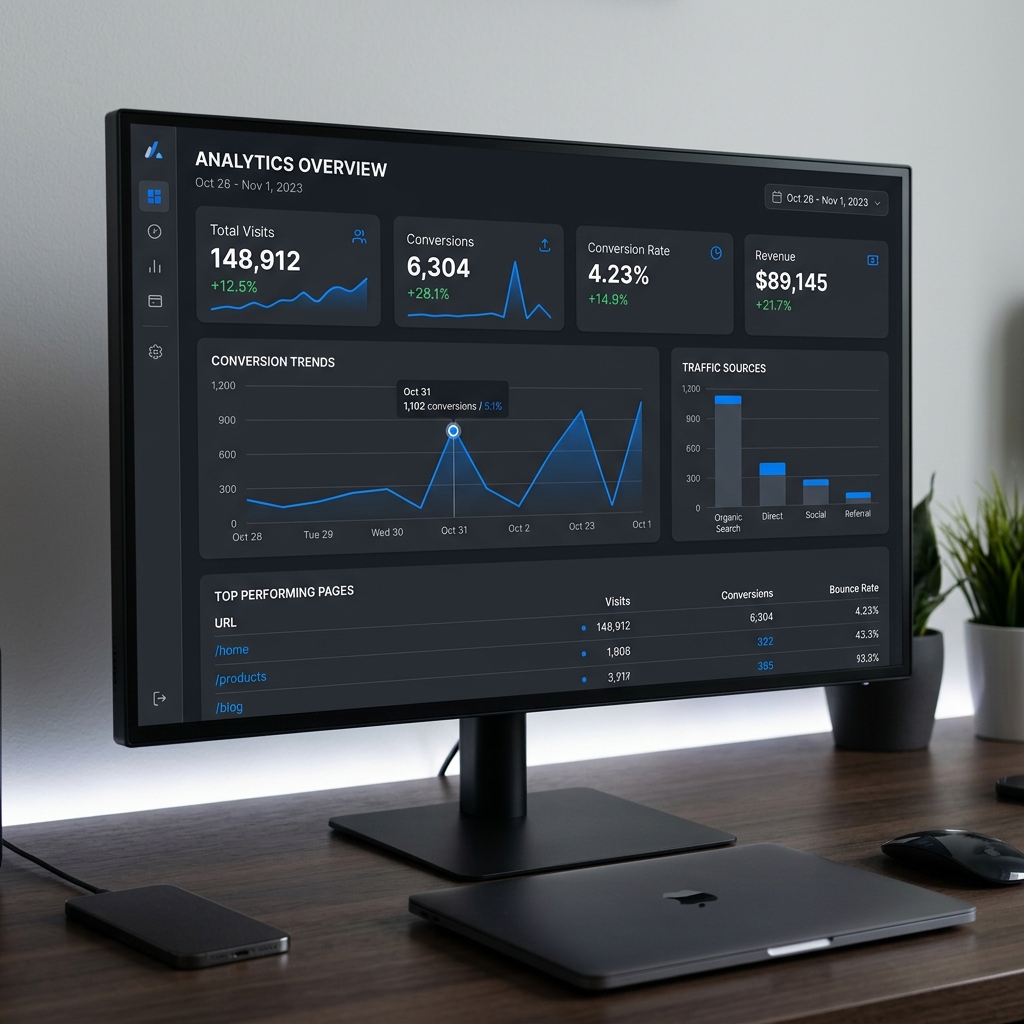 Preview do dashboard TrackFor — clique para assistir